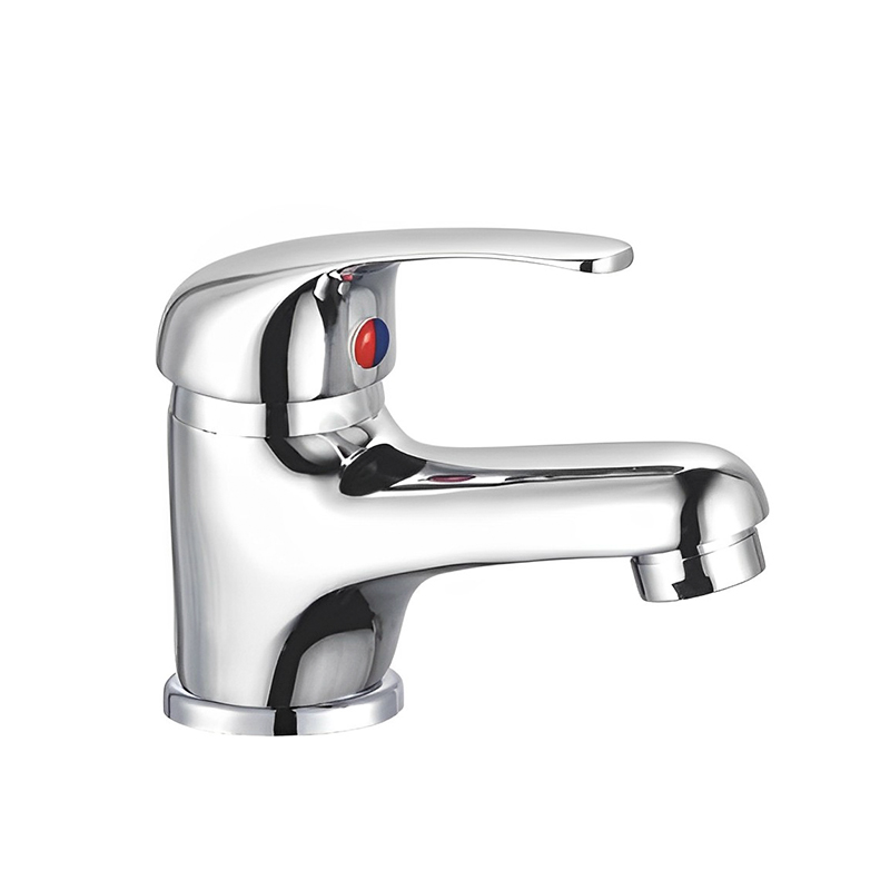 OJ-J1281H Rubinetto per lavabo in lega di zinco da bagno color argento dal design moderno