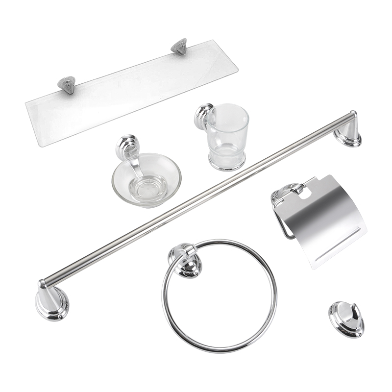 OJ-B2300LJ Set di accessori per il bagno da 7 pezzi Include portasciugamani Portasciugamani Porta carta igienica Gancio per accappatoio Set di accessori per il bagno a parete